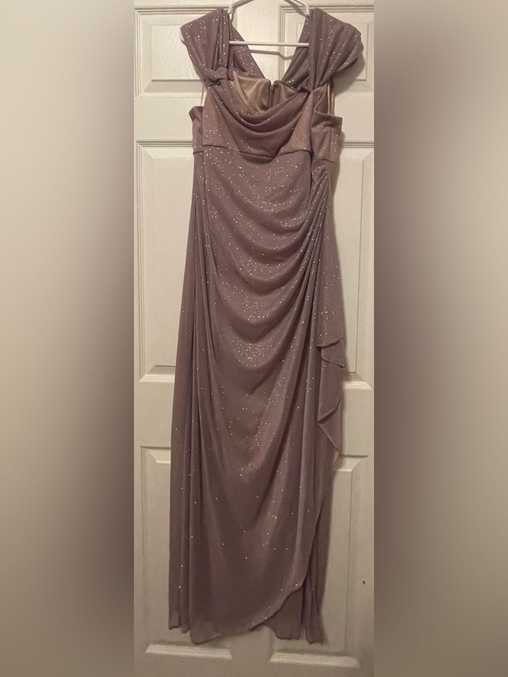 Alex Evenings Metallic Draped Dress